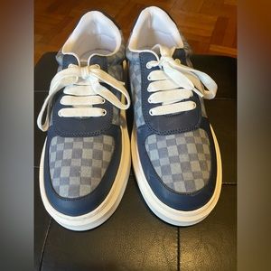 Charles & Keith STEVIE DENIM CHECKERED SNEAKERS